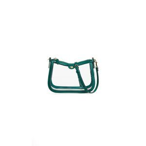 7200 Curved East/West Crossbody, Clear/Green, One Size